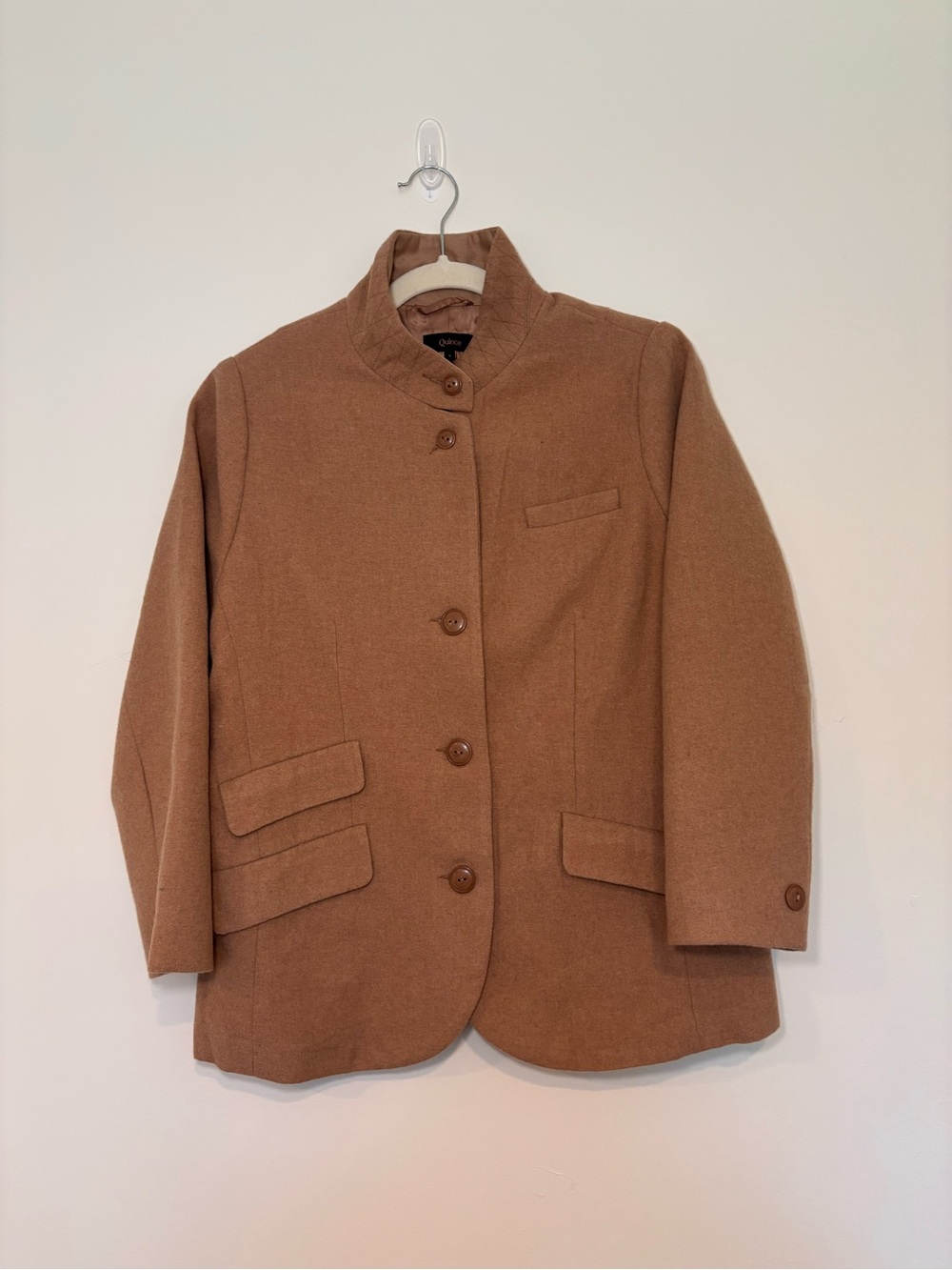Quince Italian Wool Stand Collar Blazer